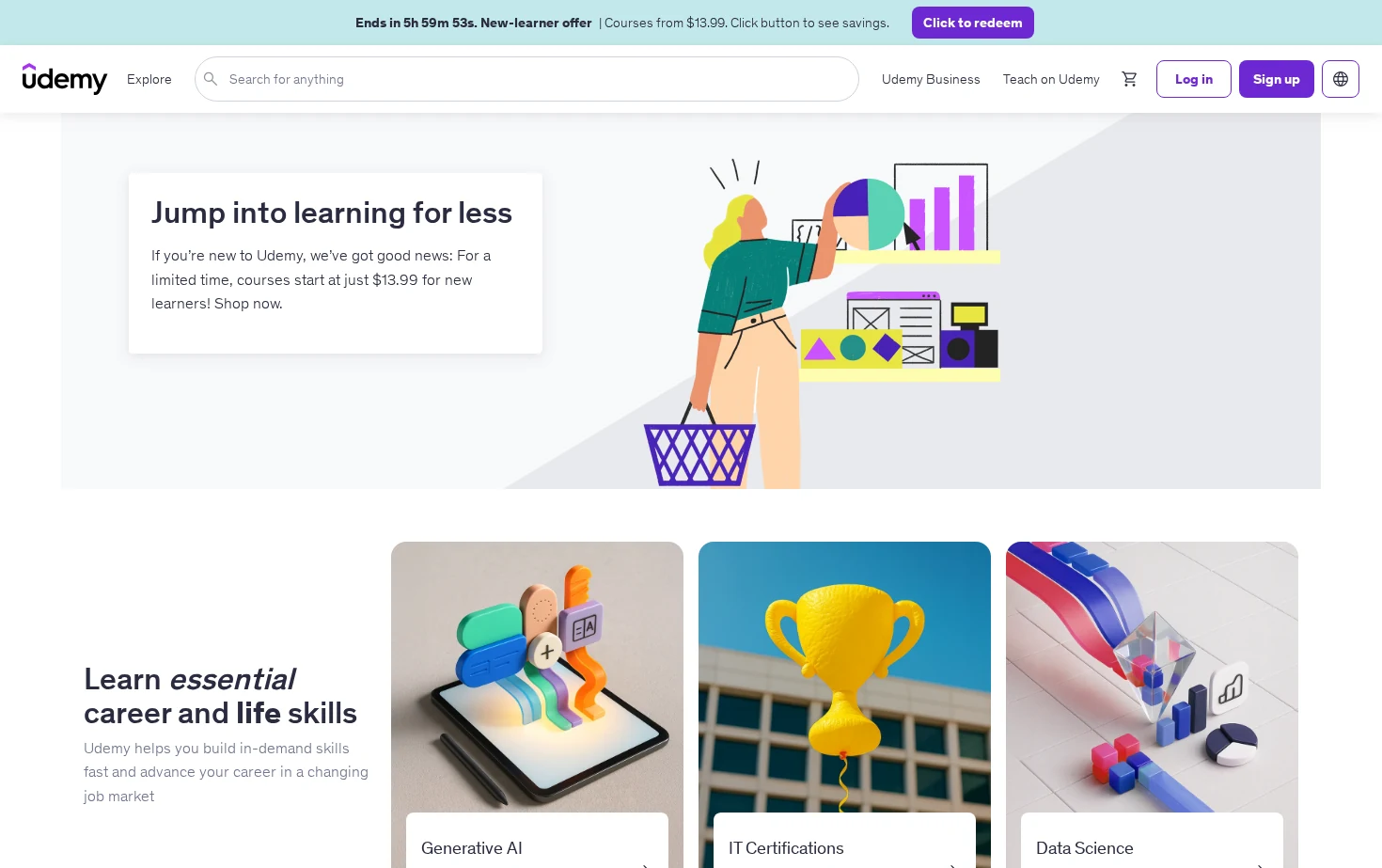 Udemy 页面快照